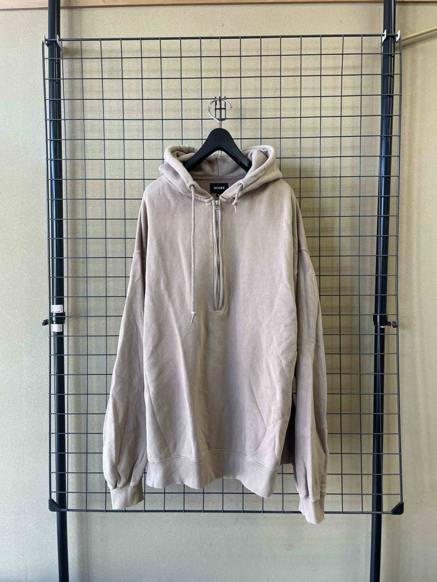 BEAMS/ビームス】Sweat Half Zip Hoodie sizeM スウェット ハーフ