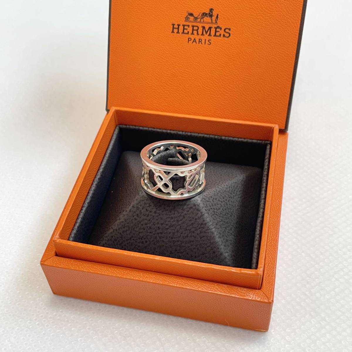 HERMES 49 Chaine d'Ancre Passerelle Ring 9号 シェーヌダンクル パスレル リング エルメス シルバー アクロバット クレッシェンド