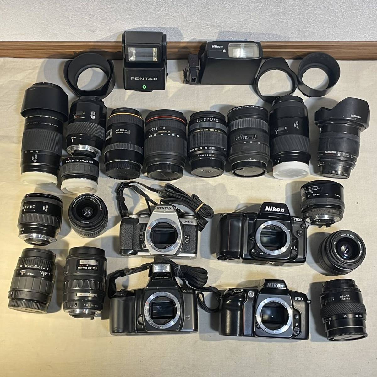 フィルムカメラ Nikon F90X F60 / PENTAX Z-20 MZ-3 / SIGMA TAMRON 【ジャンク】まとめて 大量 レンズセット_画像1