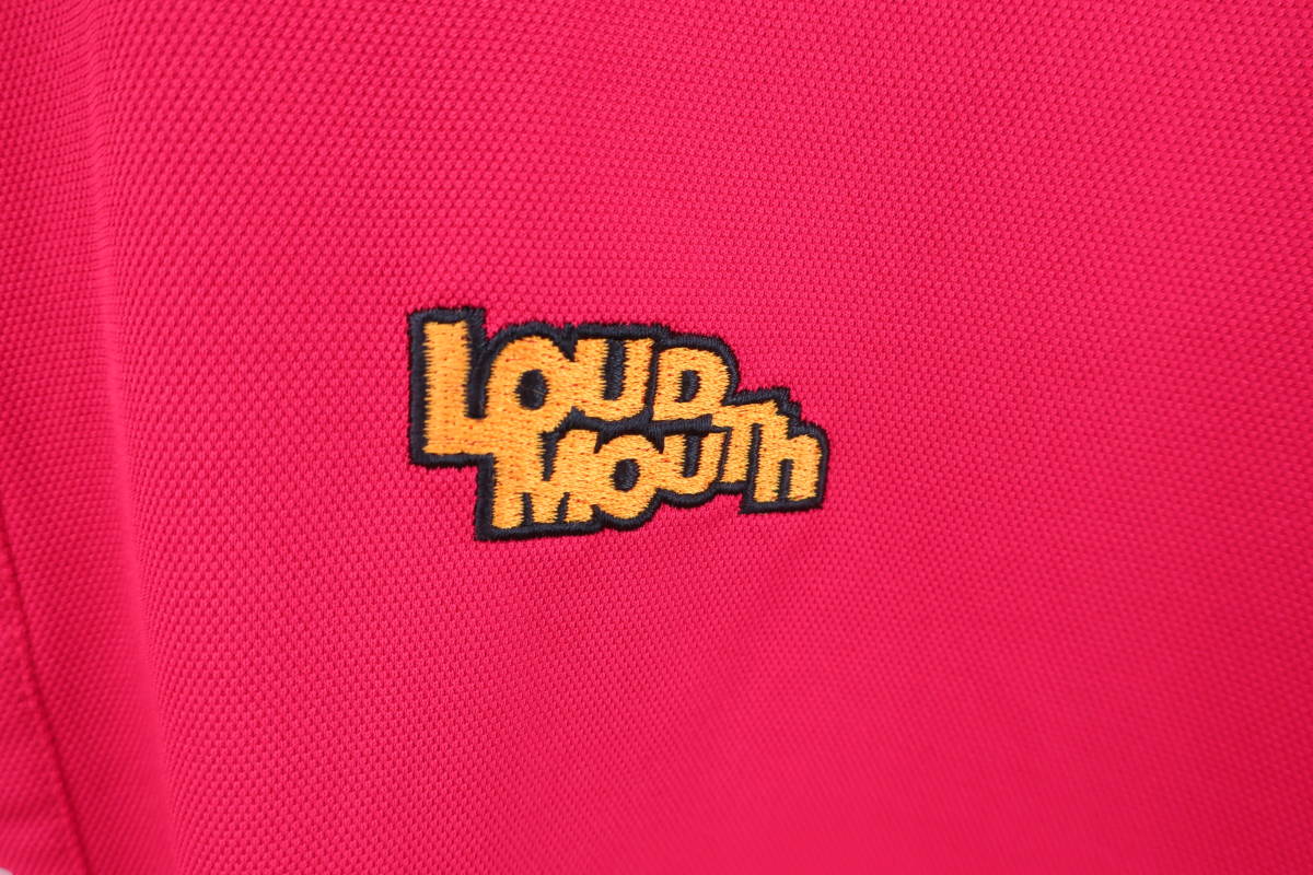 【超美品】LOUDMOUTH(ラウドマウス) ポロシャツ 赤 メンズ XL ML760602 ゴルフウェア 2310-0114 中古_画像2