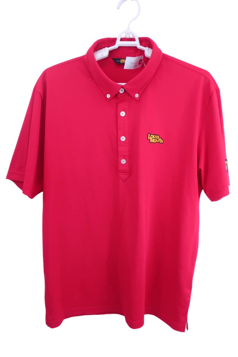 【超美品】LOUDMOUTH(ラウドマウス) ポロシャツ 赤 メンズ XL ML760602 ゴルフウェア 2310-0114 中古_画像1