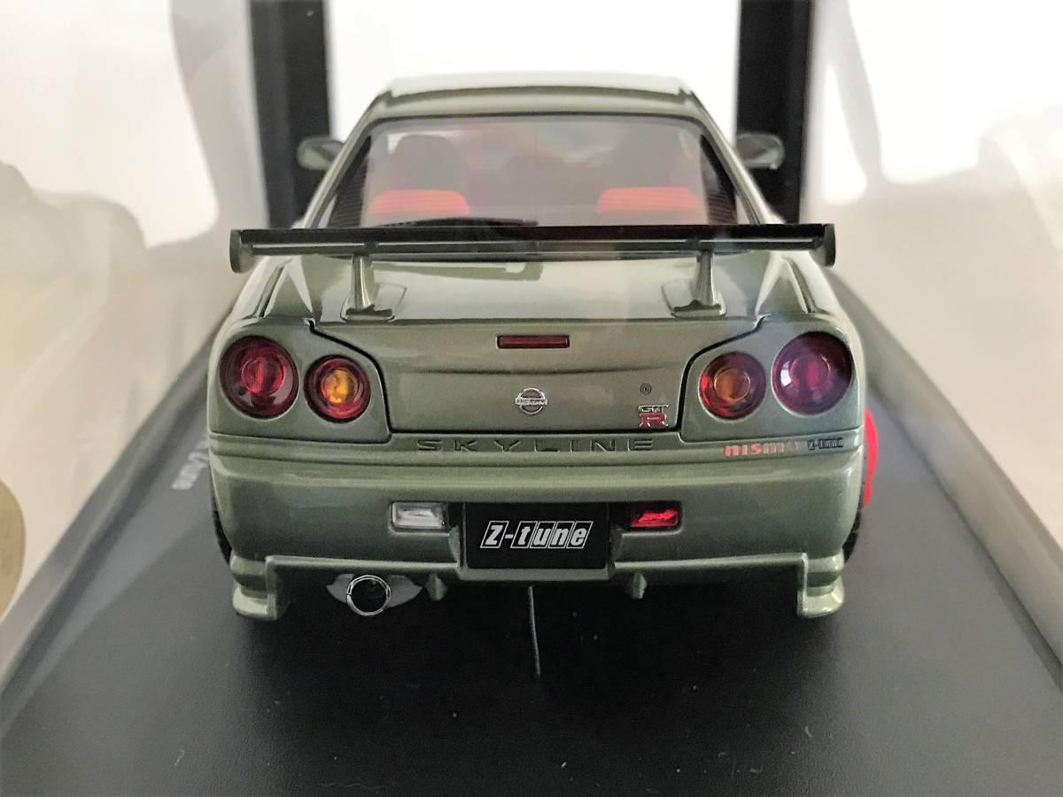 新品未開封 AUTOart 1/18 ダイキャスト ニスモR34 GT-R Z-tune ミレニアムジェイド 2000台限定 オートアート スカイライン_画像9