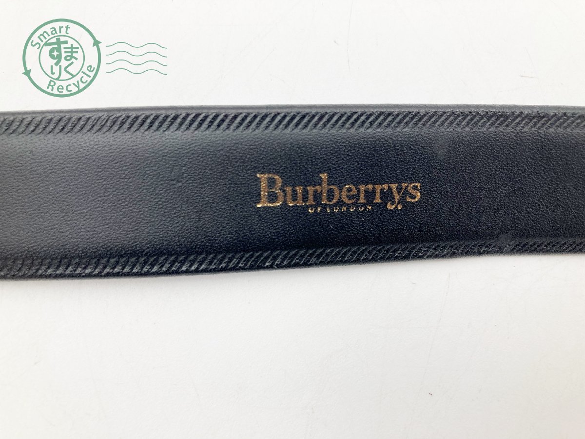 10312832　♭ Burberrys OF LONDON バーバリー ベルト 革 黒 ブラック メンズ 中古_画像5