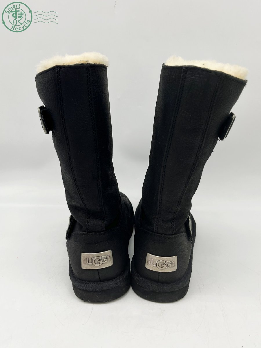 10333955　□ UGG アグ ムートンブーツ ロングブーツ サイズ 24cm 厚手 靴 ブラック レディース 中古_画像3