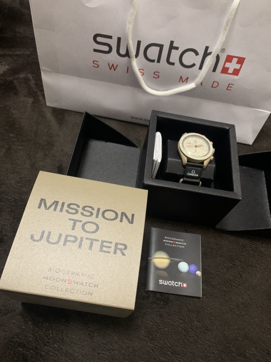 ジャンク品 実働Swatch × Omega Bioceramic Moonswatch Mission to