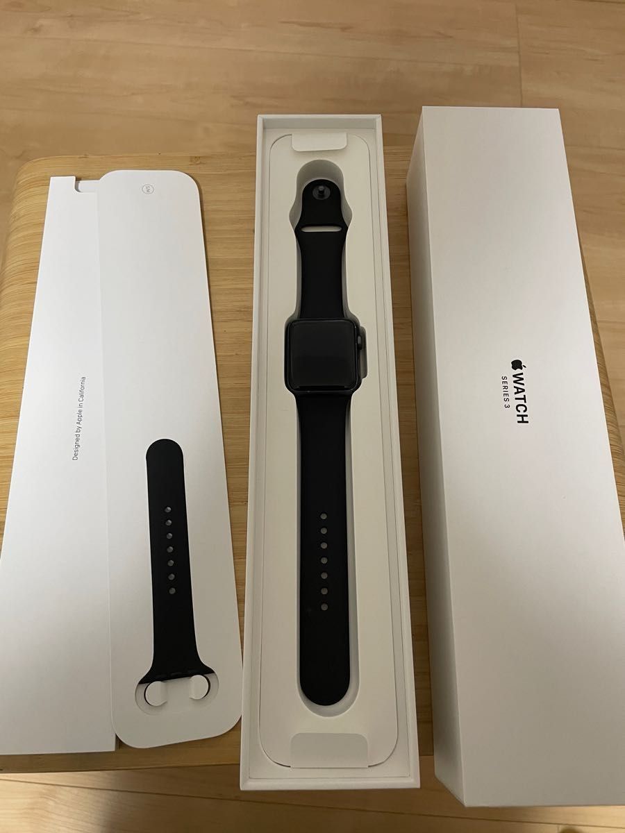 Apple Watch Series 3 スペースグレイ 42mm GPS 充電器なし カバー