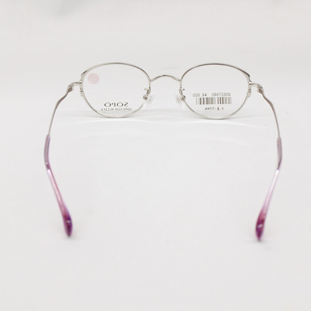 SOPO ソポ 眼鏡 メガネフレーム SOPO-5116 col.3 シルバー/パープル系 ケース付き 未使用品☆の画像3