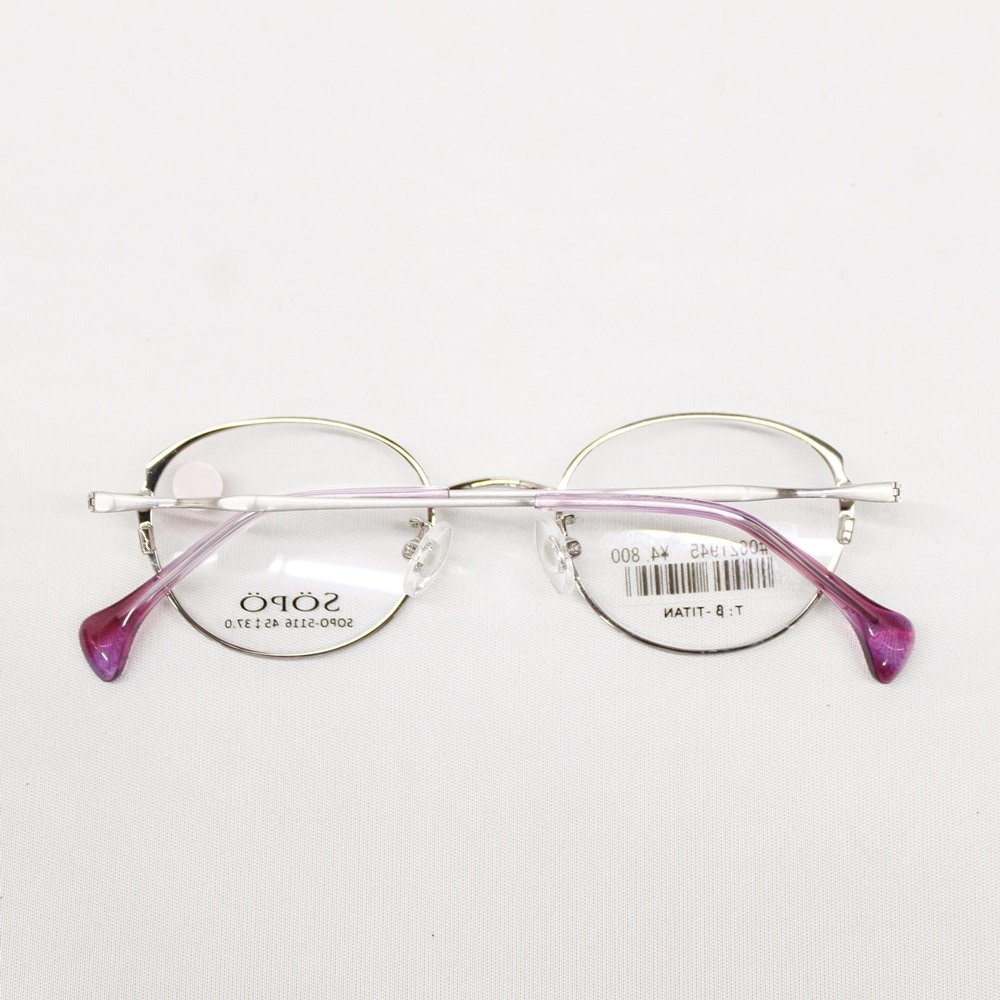 SOPO ソポ 眼鏡 メガネフレーム SOPO-5116 col.3 シルバー/パープル系 ケース付き 未使用品☆の画像7