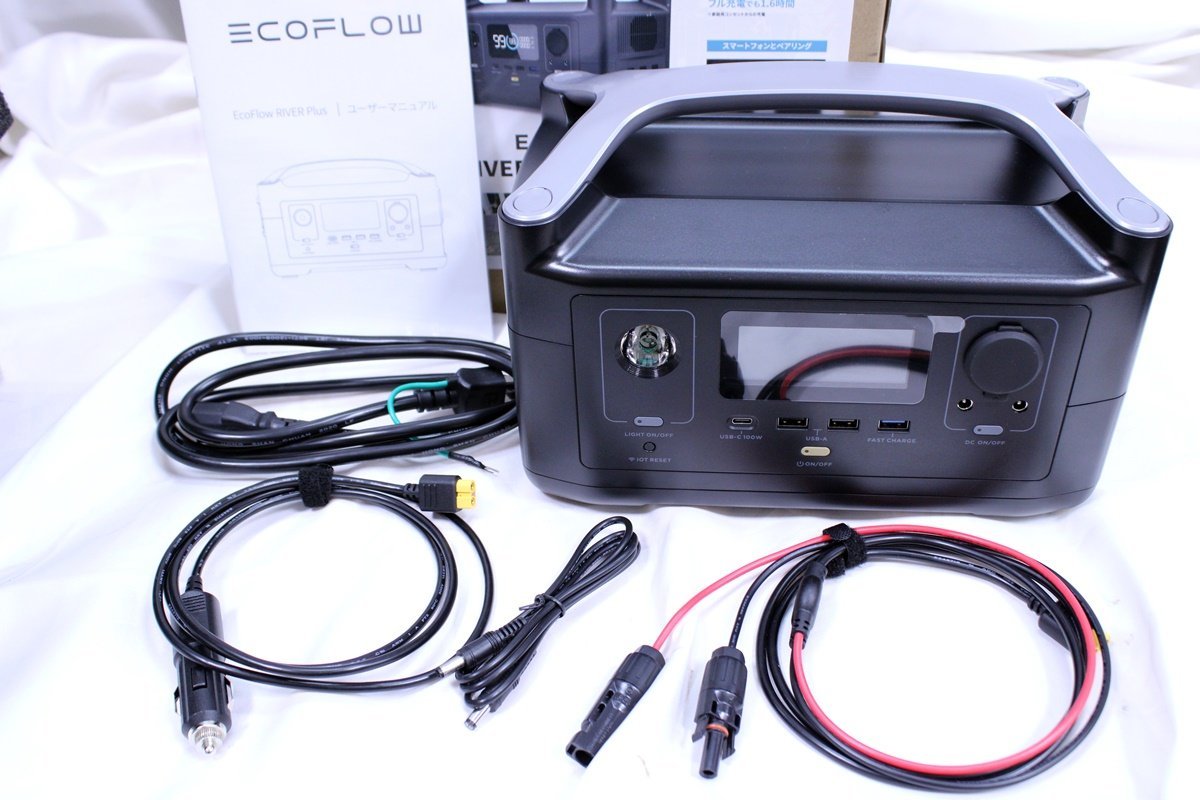 EcoFlow　RIVER Plus　リバープラス　ポータブル電源　バッテリー容量360Wh　定格出力600W 美品☆55800 30 21539