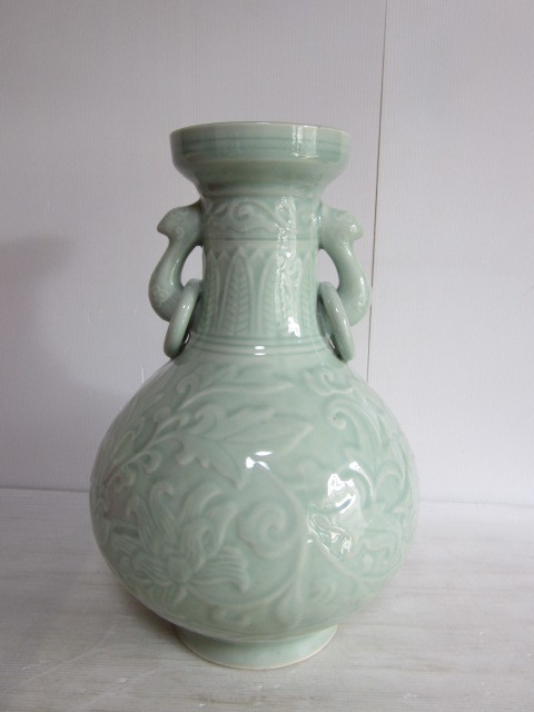 中国龍泉 　花瓶　壺　花器　陶器製　_画像4