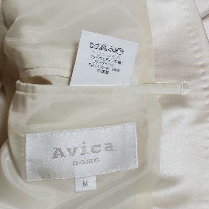 ワタベウェディング　Avica uomo　メンズ　フォーマル　タキシード　ジャケット　ホワイト　白　シルク