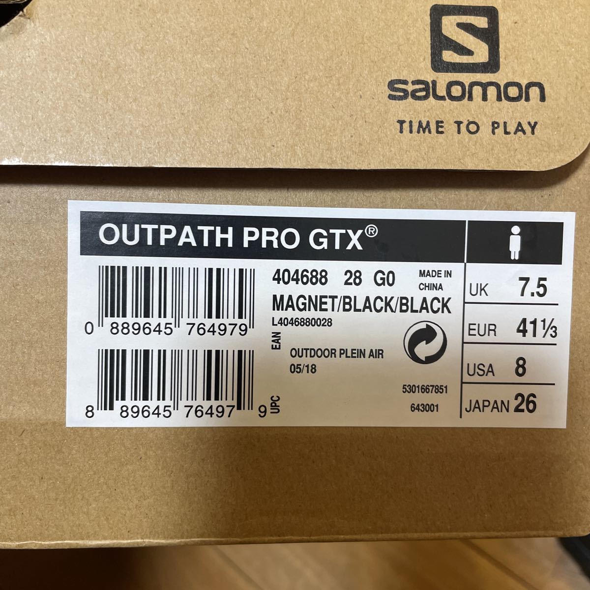 正規 新品 定価24200円【メンズ26.0】SALOMON サロモン 高性能トレッキングシューズ アウトパス プロ GTX ゴアテックス 登山 靴_画像9