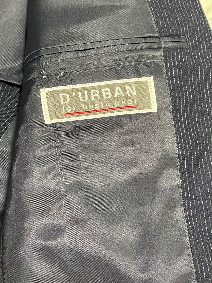 良品】ダーバン DURBAN 美品 3ピース ネイビー ストライプ スーツ