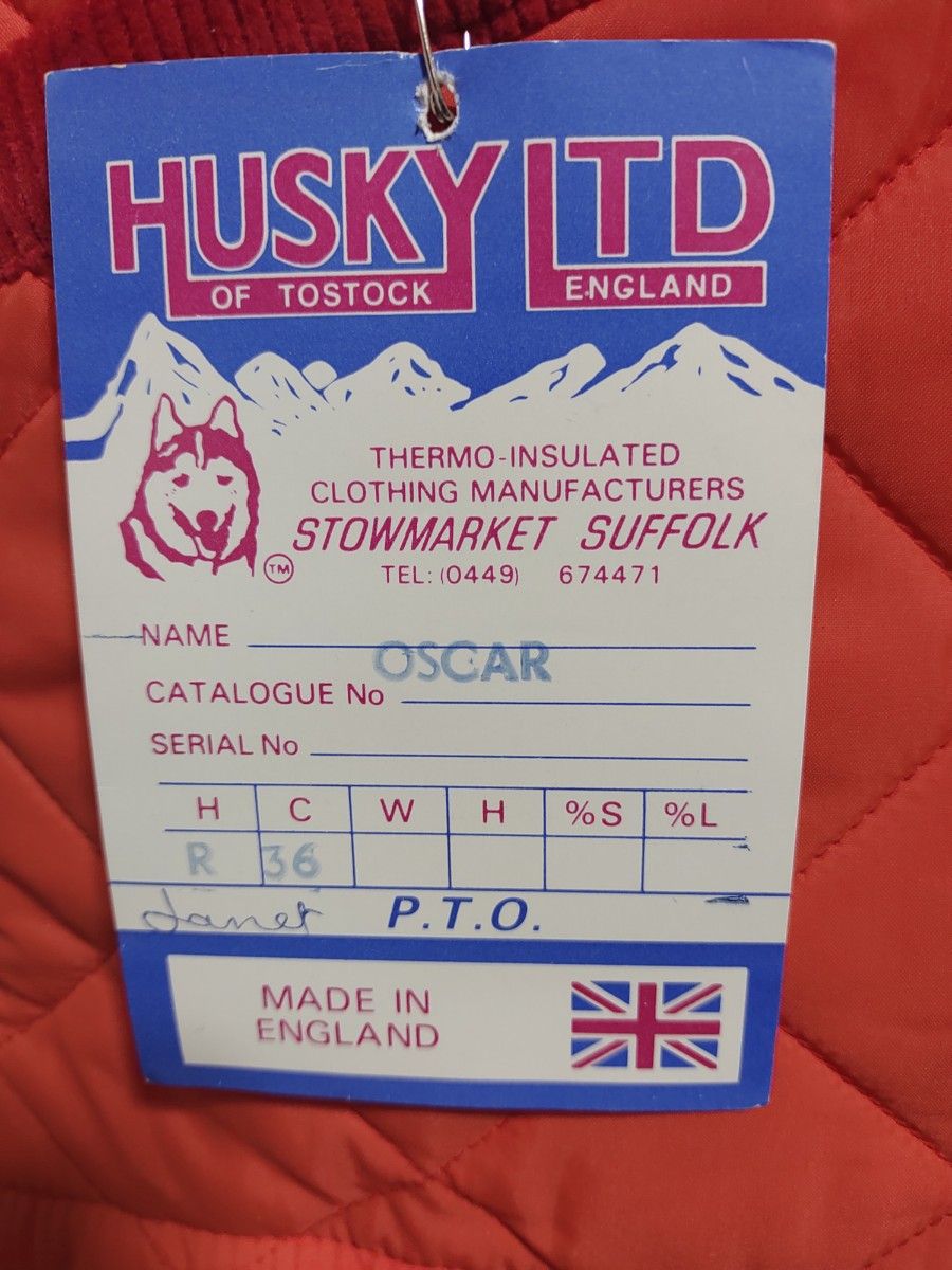 (20%OFF+@10/31迄)HUSKY/ハスキー キルティングジャケット (英国王室御用達ブランド)新品未使用