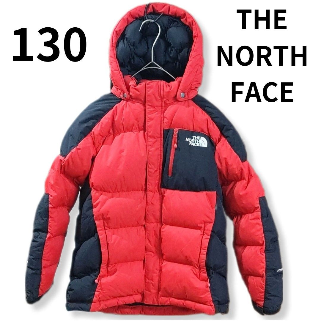 ノースフェイス ダウン 130 ジャケット 赤 黒 HyVent THE NORTH FACE