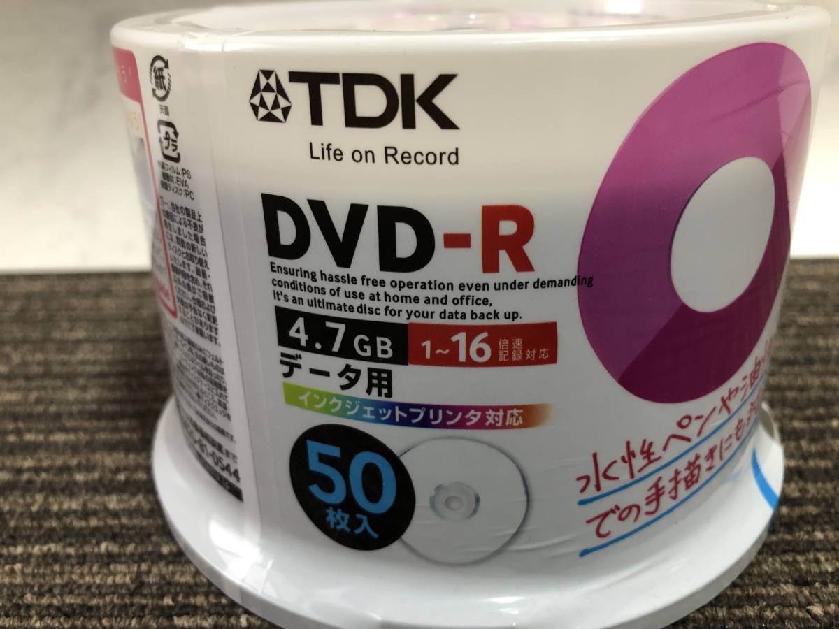[ unused, unopened ]TDK data for DVD-R 4.7GB 1-16 speed correspondence ink-jet printer correspondence printer bru50 sheets DR47PTC50PU