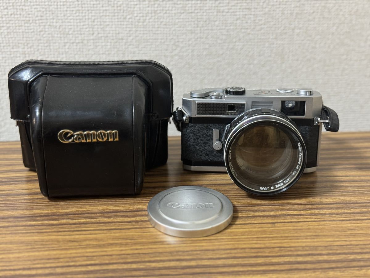 【希少】【専門店調整済】Canon7 ドリームレンズ　50mmＦ0.95 レザーケース　レンズキャップ　レンジファインダーカメラ　キヤノン　_画像1