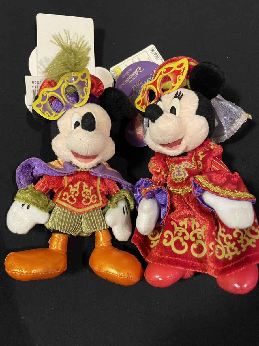 ディズニーシー　2012年ハロウィン限定　ぬいぐるみバッジ　ぬいば ミッキー　ミニー2体セット