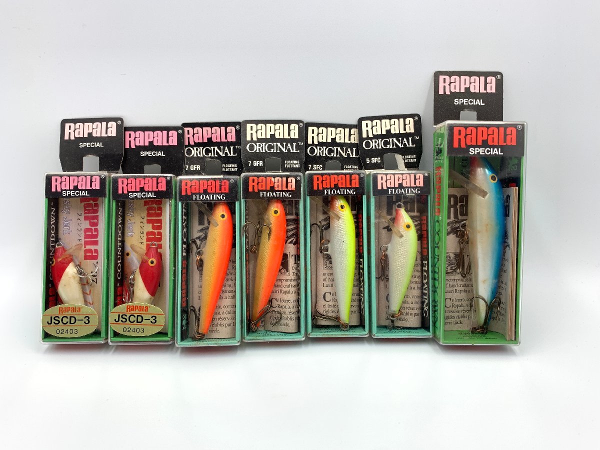 (管73372) 未使用 Rapala ラパラ カウントダウン フローティング 5 SFC 7 GFR JSCD-3 スペシャル CD-7 G 7点セット_画像1