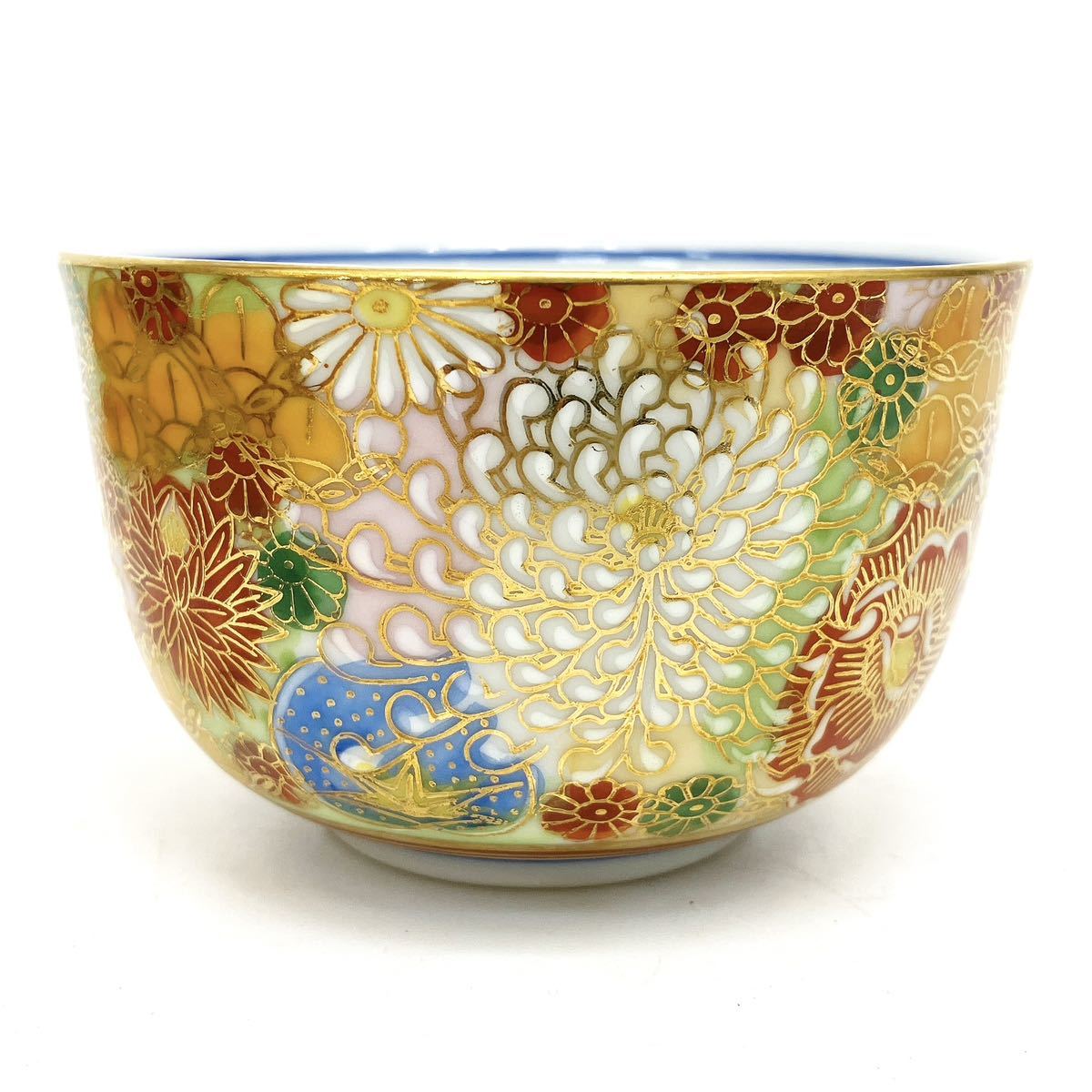 直営店に限定 梶本製 【茶】九谷 金襴手 徳利 花図 松に唐子 酒器