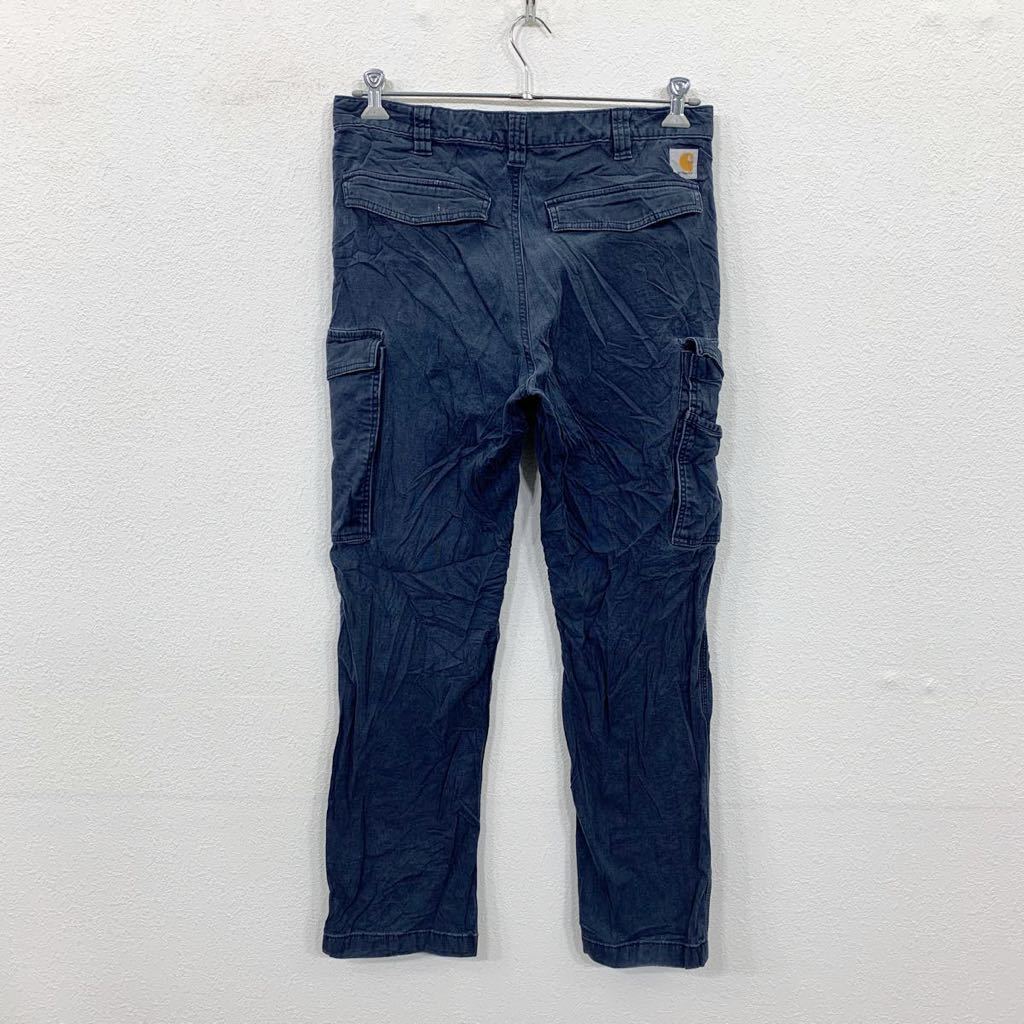 中古 古着 Carhartt ワーク・ペインターパンツ W34 カーハート ネイビー カーゴ リラックスフィット 古着卸 アメリカ仕入 2310-359_画像6