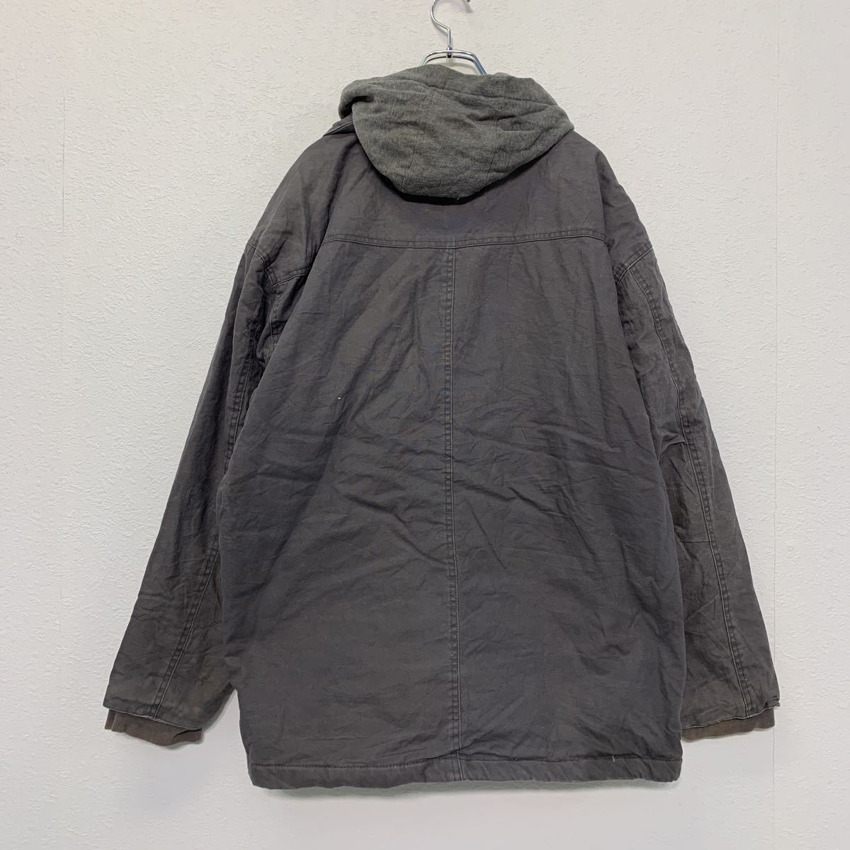 中古 古着 Dickies ワークジャケット 2XL グレー ディッキーズ ビッグサイズ フード付き 古着卸 アメリカ仕入 a510-5292_画像6