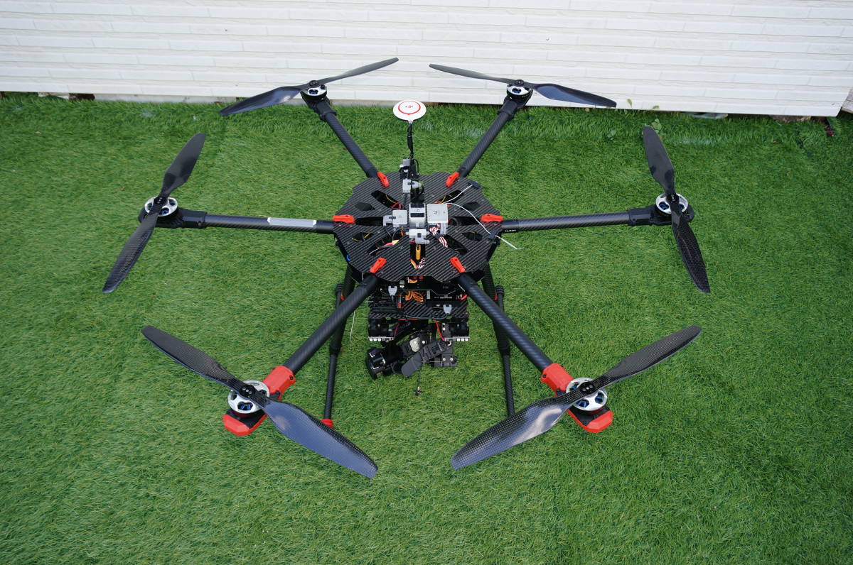 空撮用ドローン TAROT X6 FC DJIA2コントローラー、撮影機材(ジンバル