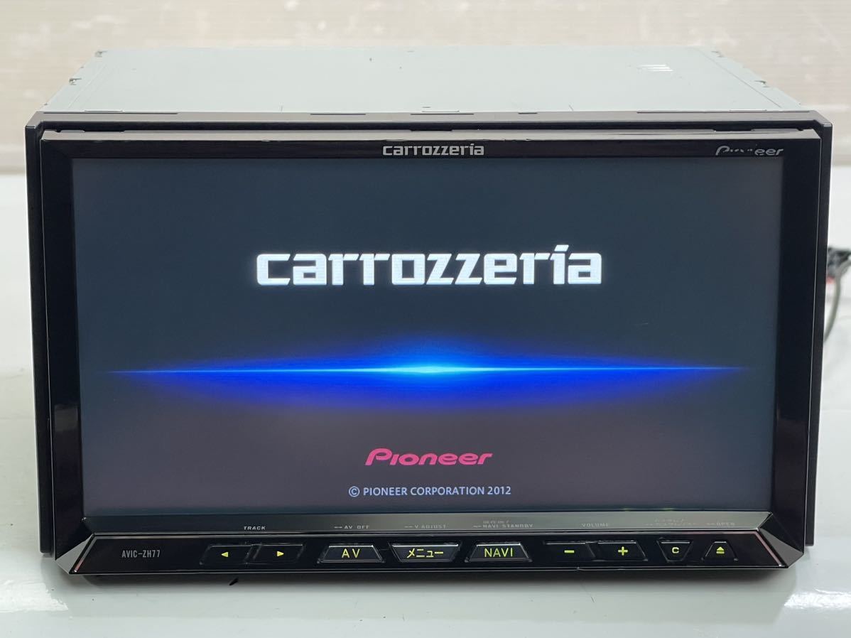 送料無料 動作品 Carrozzeria カロッツェリア HDDサイバーナビ AVIC-ZH77 CD/DVD/MSV Bluetooth フルセグTV _画像1
