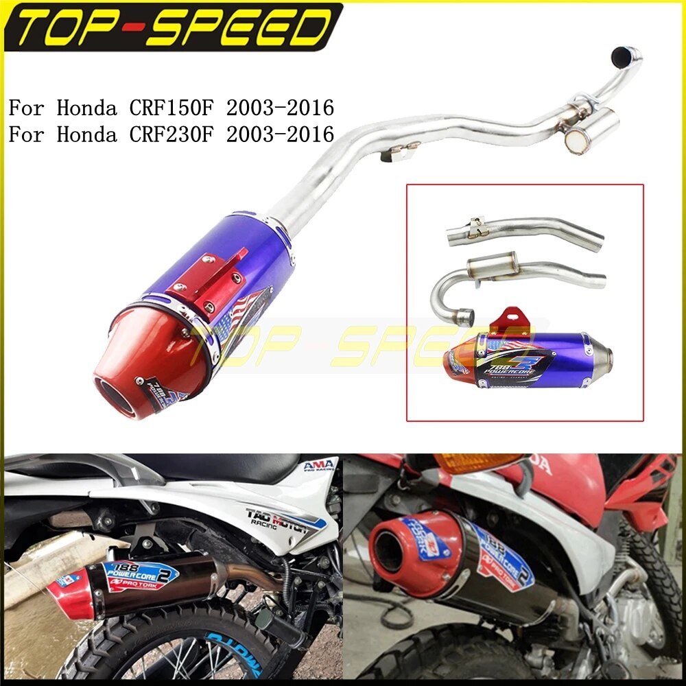 送料無料 HONDA ホンダ CRF150F CRF230F 2003-2016 エキゾースト サイレンサー モトクロス ステンレススチール_画像1