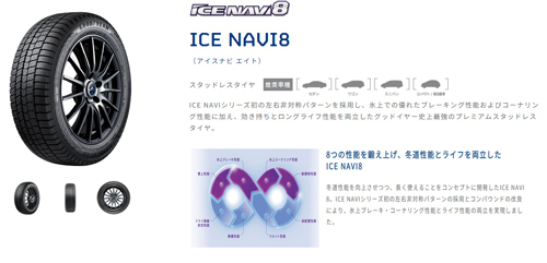 グッドイヤー アイスナビ 8 ICE NAVI 8 155/70R13 75Q 1本_画像2