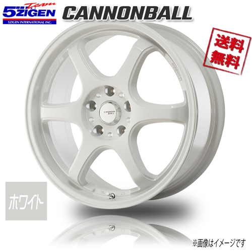 5ZIGEN キャノンボール WHT ホワイト 17インチ 5H114.3 9J+35 4本 73.1 業販4本購入で送料無料_画像1