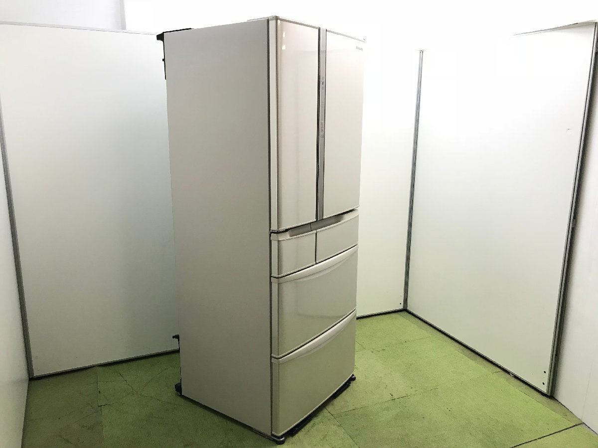 美品 Panasonic パナソニック 冷凍冷蔵庫 NR-F473V-N 6ドア 470L フレンチドア 観音開き 真ん中冷凍室 自動製氷 2018年製 YD08074S