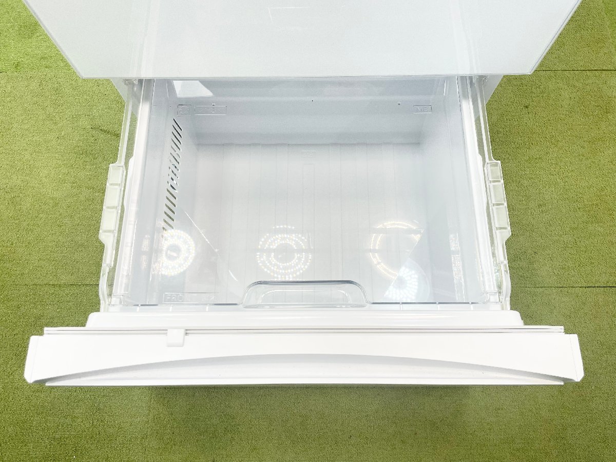 美品 2023年製 MITSUBISHI 三菱電機 冷蔵冷凍庫 置けるスマート大容量 MBシリーズ MR-MB45JL-W 左開き 451L 5ドア 自動製氷 d10003su_画像7