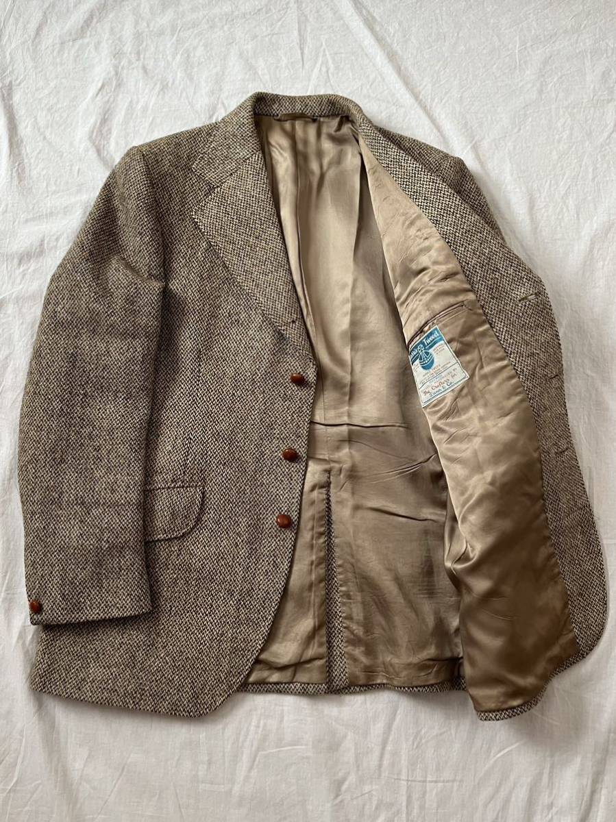 希少 60s 英国製 Dunn&Co テーラードジャケット ハリスツイード Harris Tweed ヴィンテージ ヘリンボーン ANATOMICA  DUNN JACKET元ネタ ①