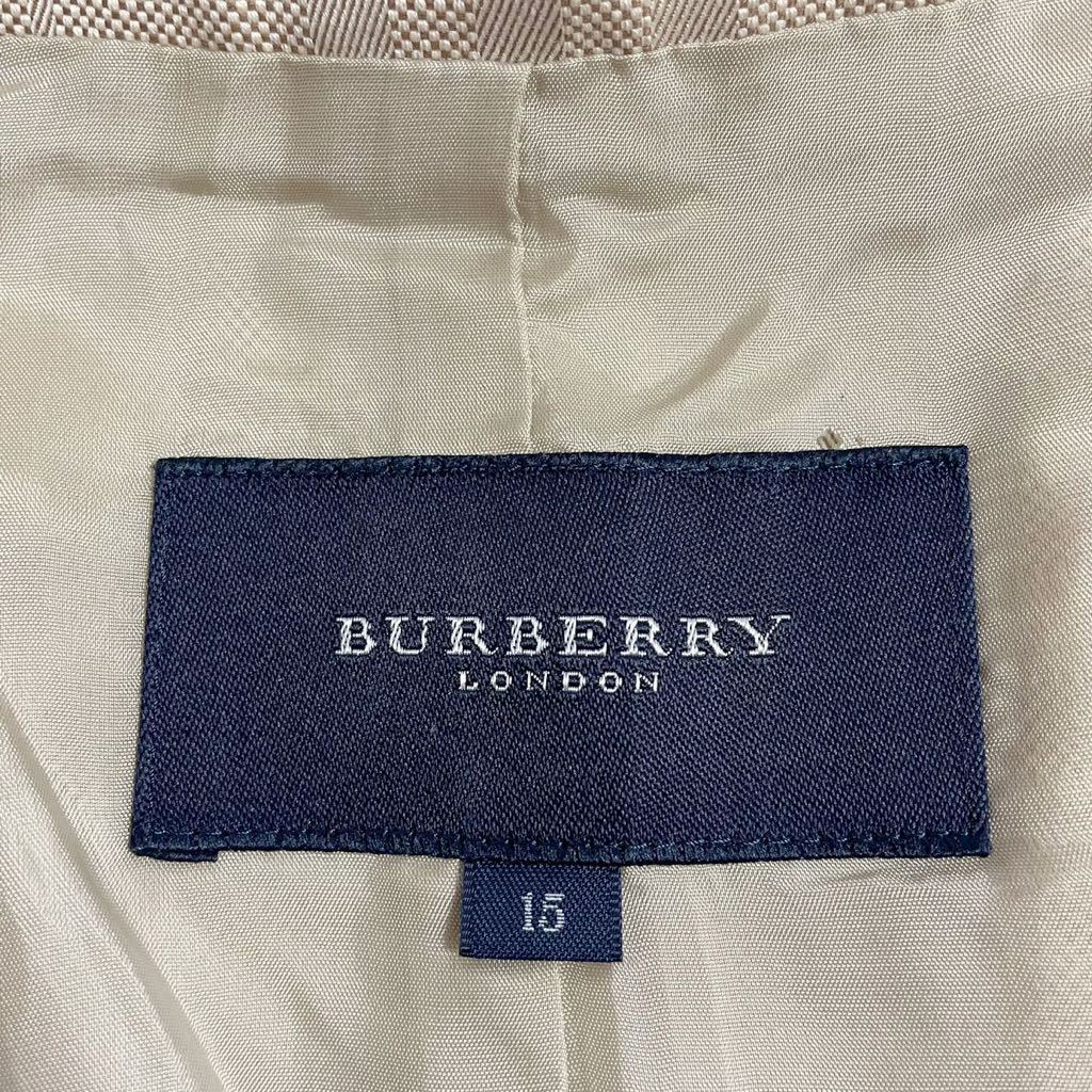 即決☆BURBERRY LONDON バーバリー ロンドン ベスト ノバチェック 15号 美品 ベージュ系 レア 希少_画像5