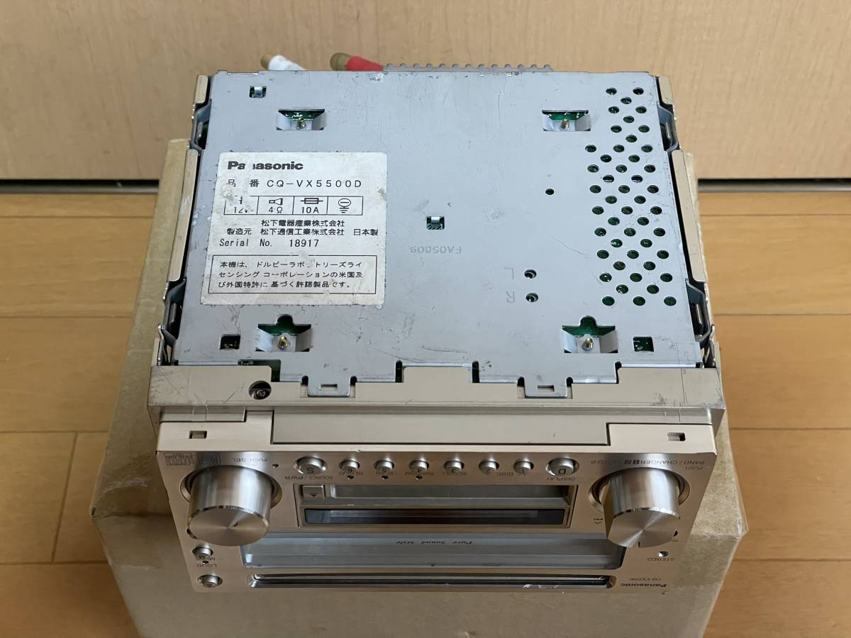 希少動作品□パナソニック製2DIN CD/MDデッキ CQ-VX5500D 動作確認済み 本体のみ_画像9