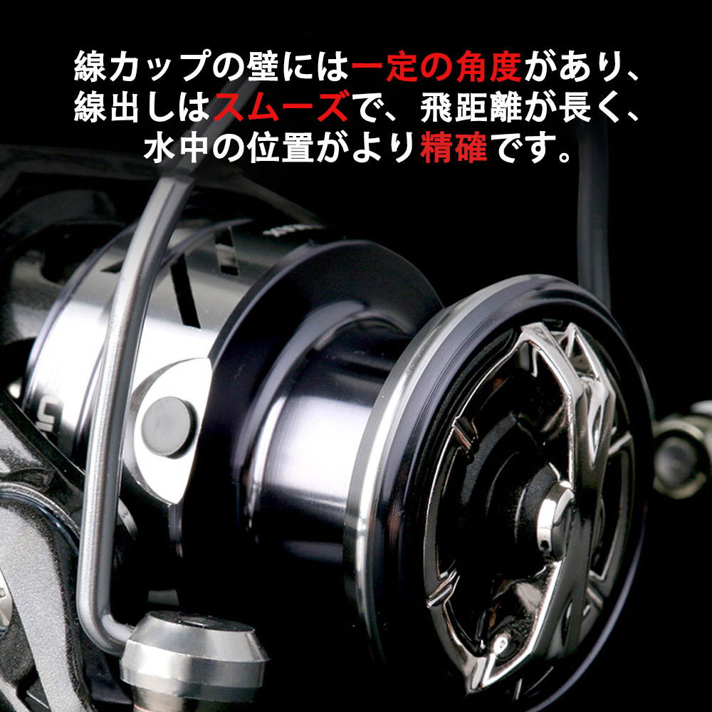 yu303〜4000番スピニングリール 釣りリール 軽量 最大ドラグ力15Kg 遠投 海水 淡水 アラーム機能 一方向隙間無いペアリング 強力ブレッキー_画像6