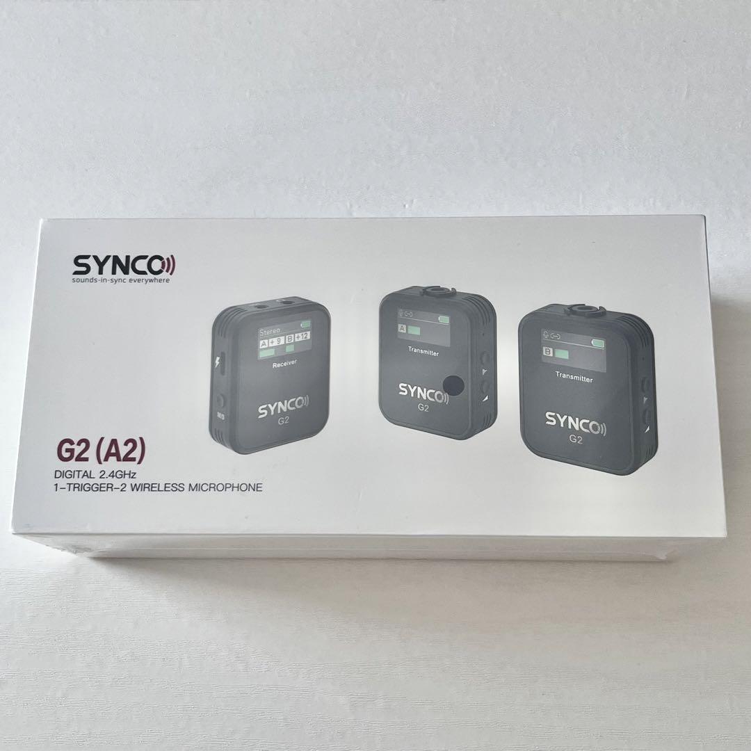 ワイヤレスマイク ピンマイク SYNCO G2 送信機2台&受信機1台 操作簡単