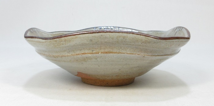 G0128】唐津焼 名工 西岡小十 絵唐津 四方 深皿 西岡良弘 斑唐津 G0128】唐津焼 名工 西岡小十 絵唐津 四方 深皿 西岡良弘 斑唐津