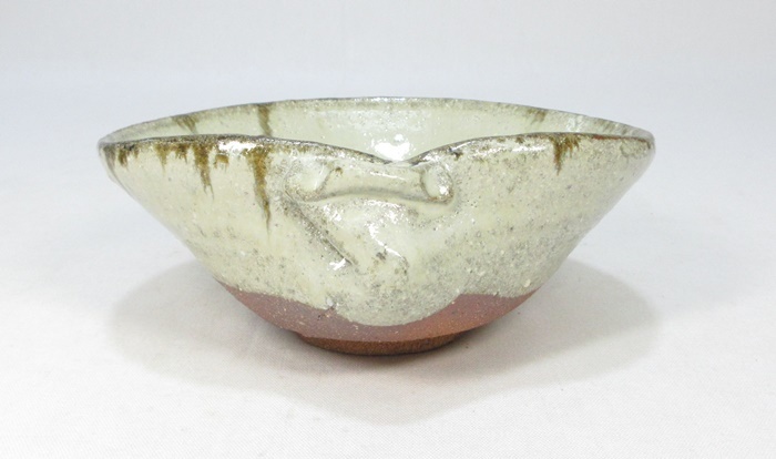 G0128】唐津焼 名工 西岡小十 絵唐津 四方 深皿 西岡良弘 斑唐津 G0128】唐津焼 名工 西岡小十 絵唐津 四方 深皿 西岡良弘 斑唐津