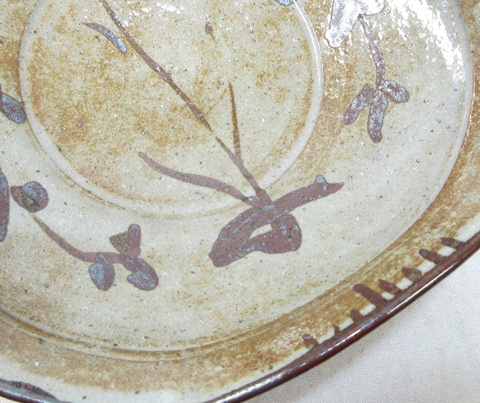 G0128】唐津焼 名工 西岡小十 絵唐津 四方 深皿 西岡良弘 斑唐津 G0128】唐津焼 名工 西岡小十 絵唐津 四方 深皿 西岡良弘 斑唐津