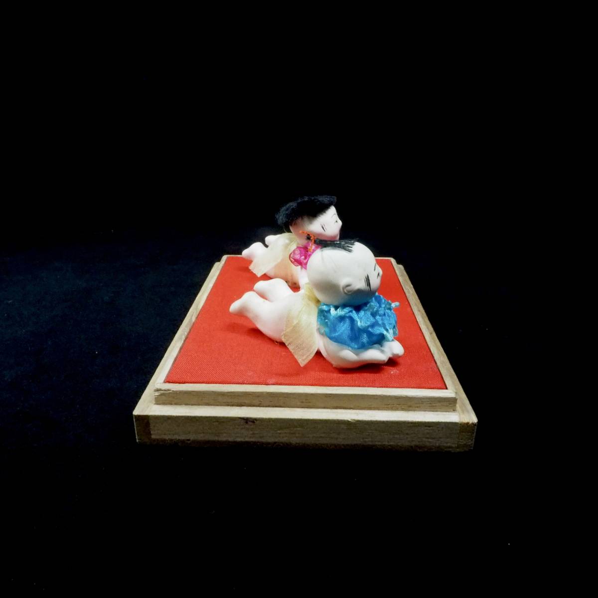 昭和初期 はいはい人形 這子人形 日本玩具人形類統制協會証紙有り （全体） 幅11.5cm 奥行き8cm 高さ5cm （人形） 幅5cm 高さ3cm OTK510_画像5