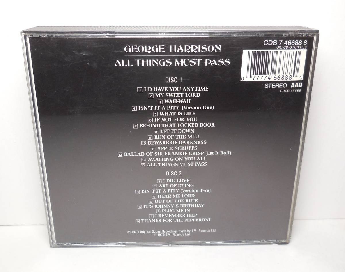 ジョージ・ハリスン/George Harrison「オール・シングス・マスト・パス/All Things Must Pass」UK 2CD CDS 7 46688 8_画像2