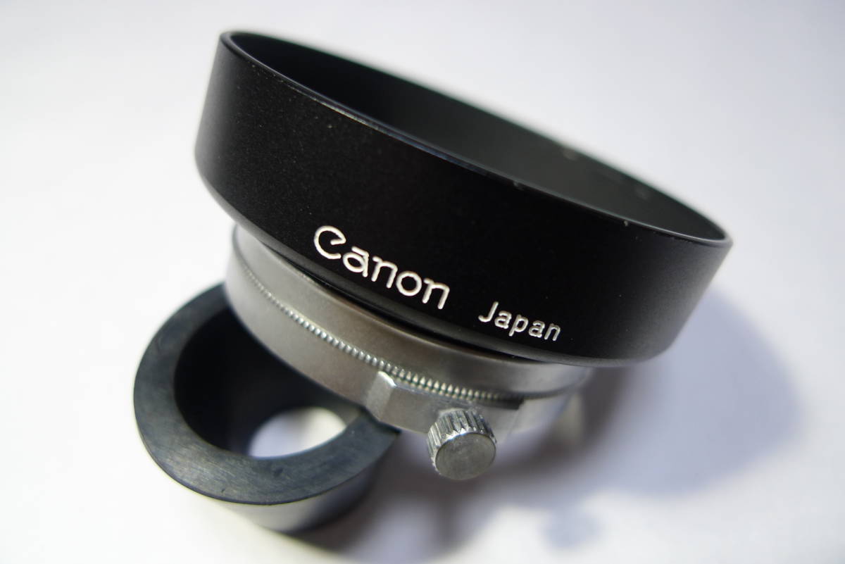 Canon/キャノン 純正 メタルフード かぶせ式 (内径42mm) 革ケース付 美品！_画像5