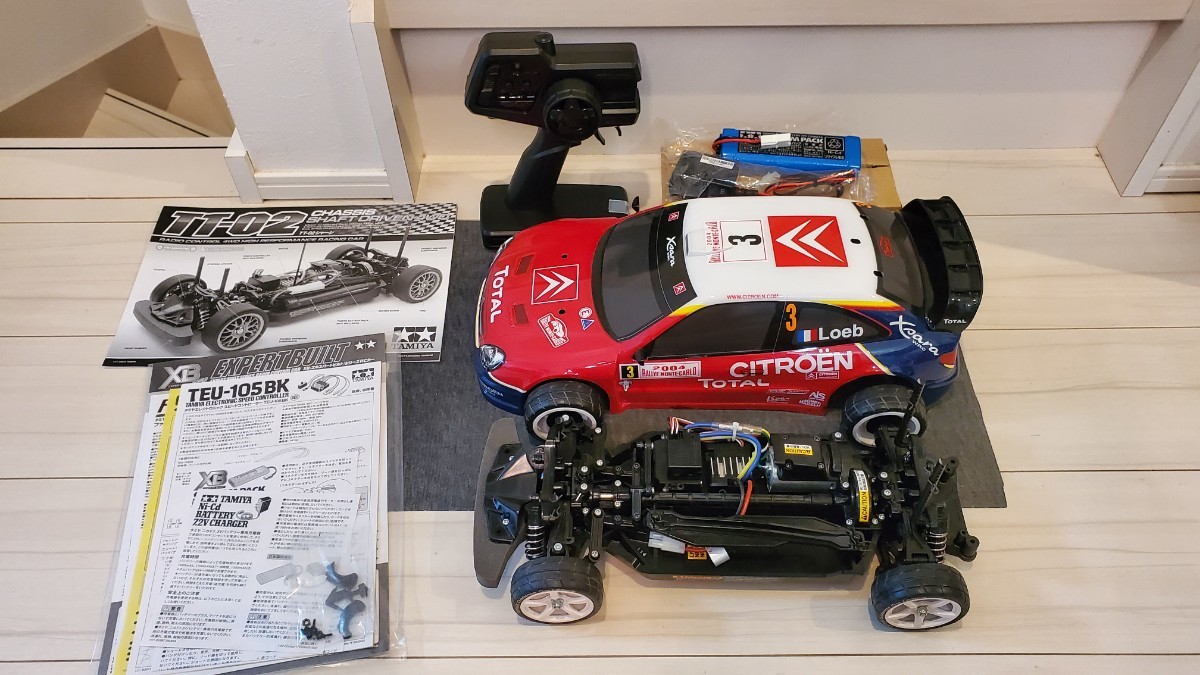 【未走行・即決】フルセット TT-02 タミヤ シトロエン クサラ WRC 1/10 XB シャーシ メカ メーカー完成品_画像1