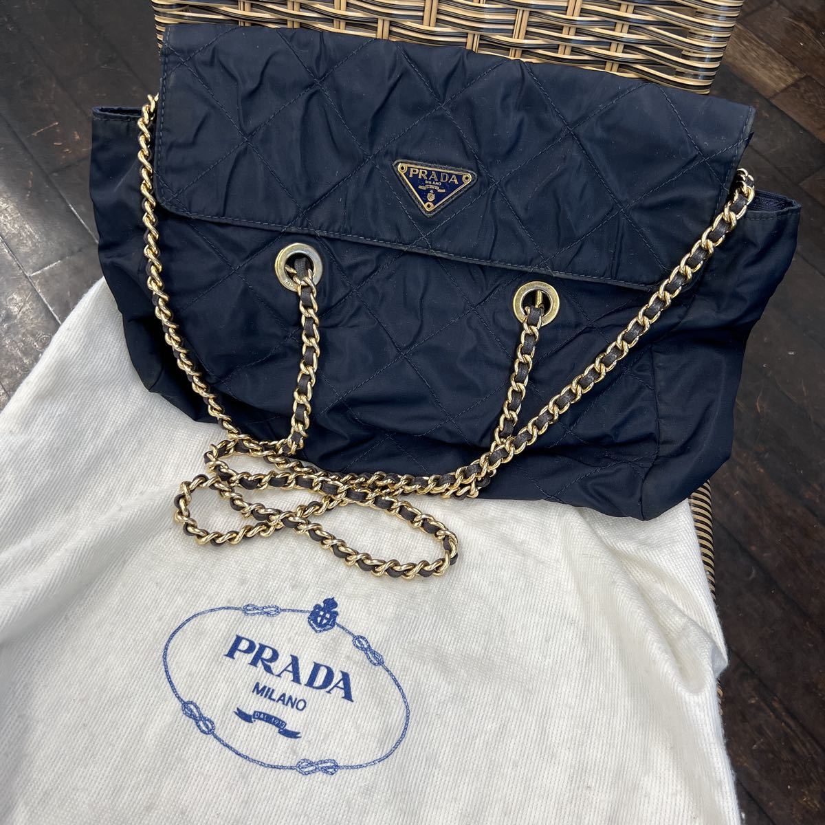 ブランド雑貨総合 PRADA プラダ バッグ チェーンバッグ ナイロン