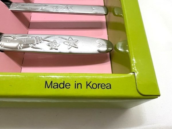 【菊水-8592】◆INSPOON　スプーン・金属製 箸　2客セット◆Made Korea／韓国ギフト／韓国製品／金属はし◆未使用保管品◆KT_画像6