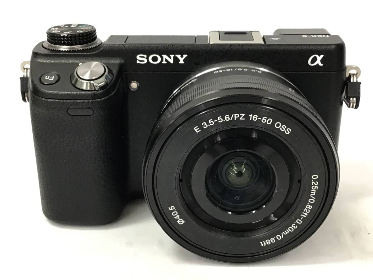 動作品 カメラ SONY NEX-6 ダブルズームレンズキット ミラーレス一眼カメラ アルファα E 16-50mm f3.5-5.6 PZ OSS 本体 付属品 まとめて_画像2