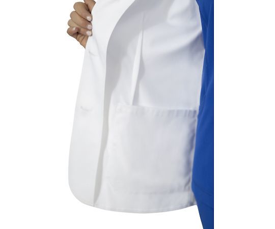 ★レディース ブレザー白衣 長袖 (S) プロフェッショナル仕様 ドクターコート 定4900円 THE WHITE COAT minimalist 5160 吸水/速乾の画像7