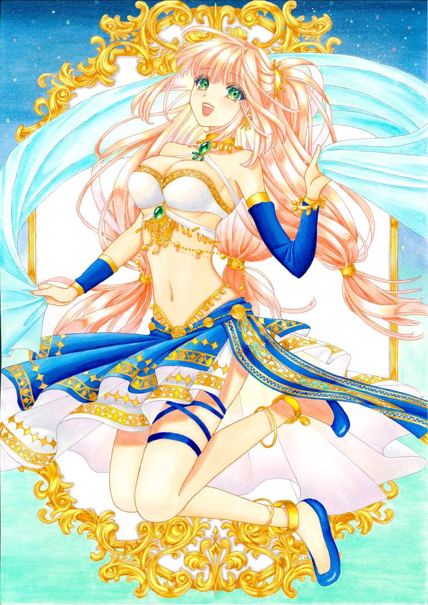 24829B 手描きイラスト オリジナル 水彩画 原画 絵画 24829B 手描きイラスト オリジナル 水彩画 原画 絵画